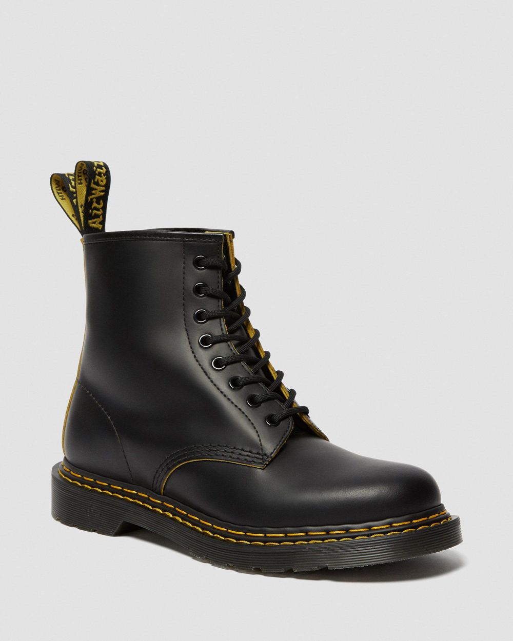 Dr Martens 1460 Double Stitch Kožené Šnurovacie Topánkylar Panske ( Čierne ) SK 603-PDTNRA